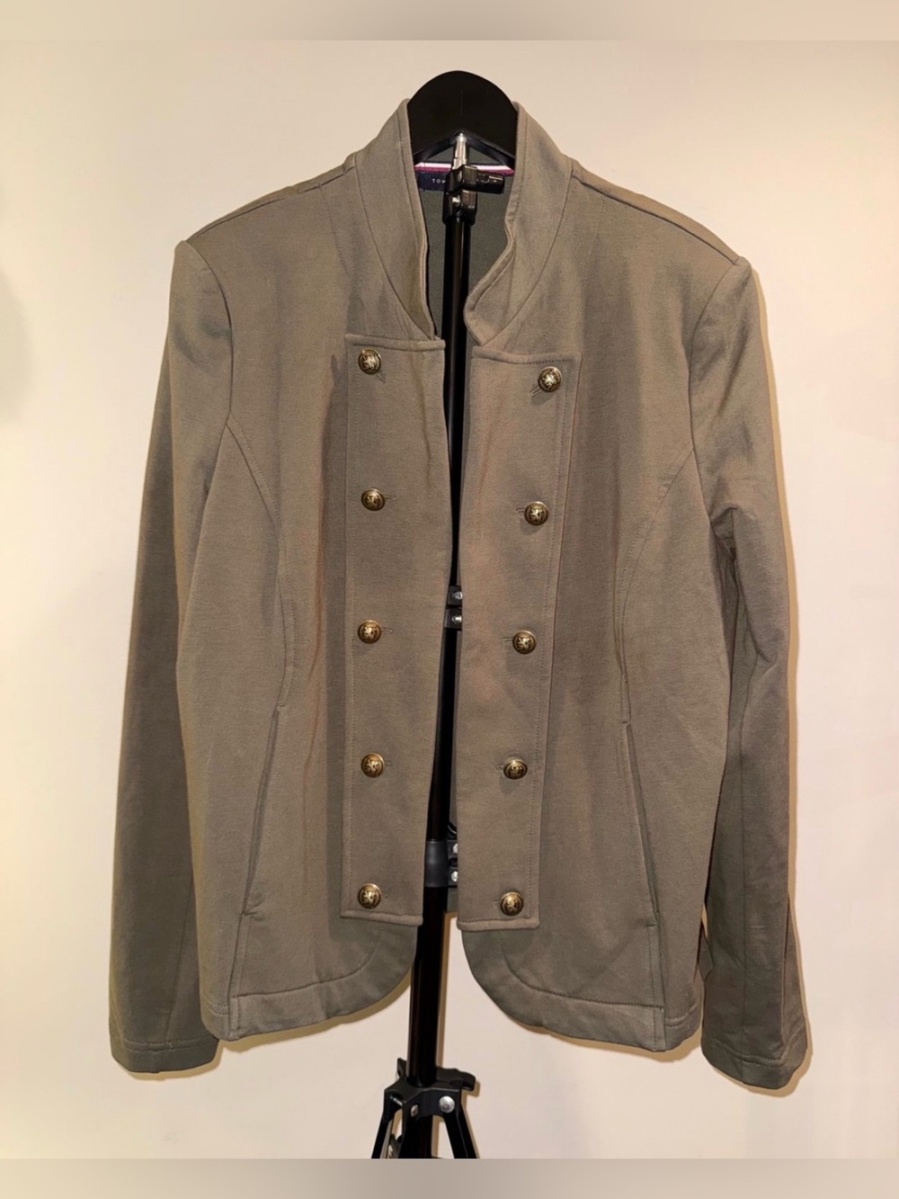Tommy Hilfiger military-style jacket w/ double-breasted gold embossed buttons XL